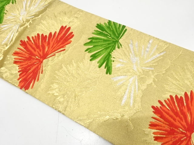 JAPANESE KIMONO / ANTIQUE FUKURO OBI / SILK / WOVEN PINE